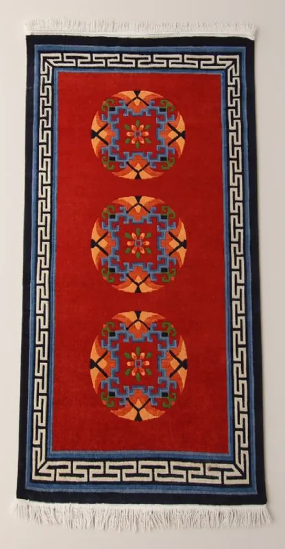 Tapis tibétain avec 3 pièces