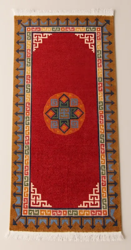 Tapis tibétain avec pièce