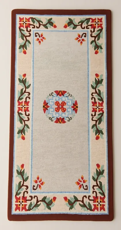Tapis tibétain avec pièce