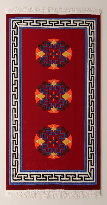 Galaicha tibétain avec 3 pièces et bordure