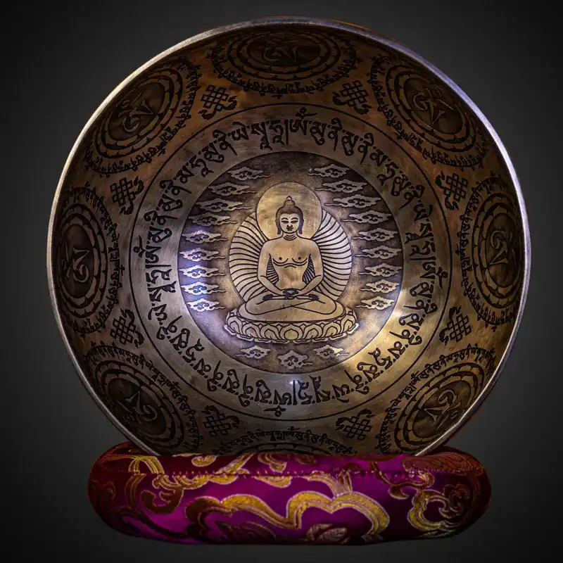 Bol chantant Jambati avec le Bouddha Amitabha