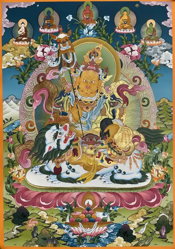 Art de la peinture rituelle de Jambhala Jaune