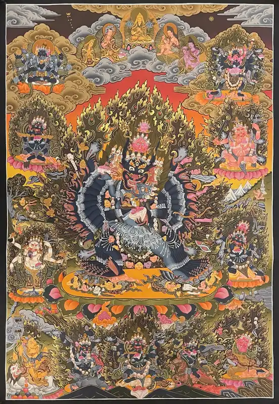 Peinture traditionnelle de Yamantaka