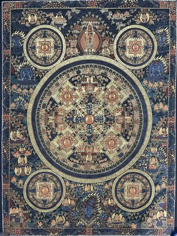 Art du mandala bouddhiste fait main