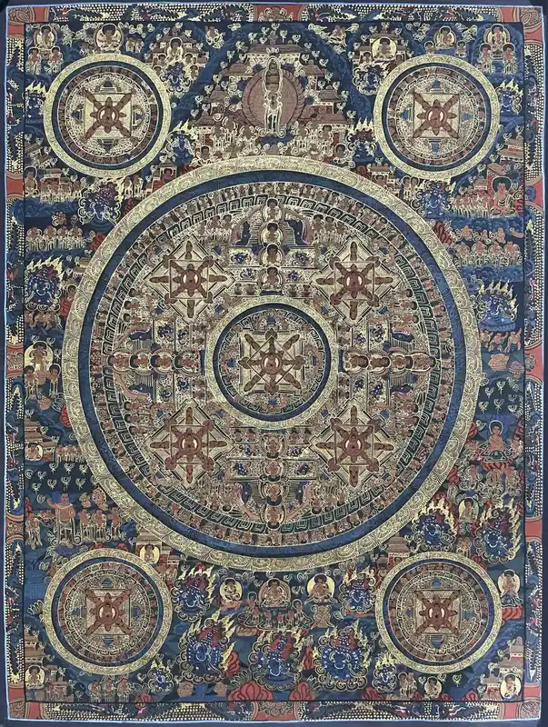 Art traditionnel du mandala bouddhiste
