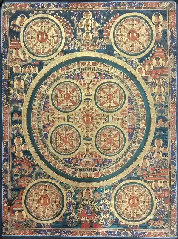 Art traditionnel de la peinture de mandala bouddhique