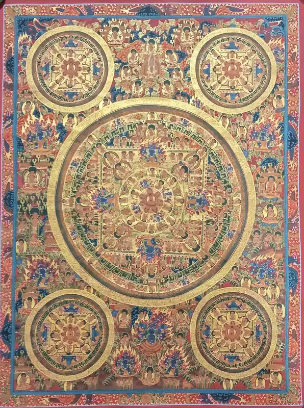 Art du mandala thangka bouddhiste fait main