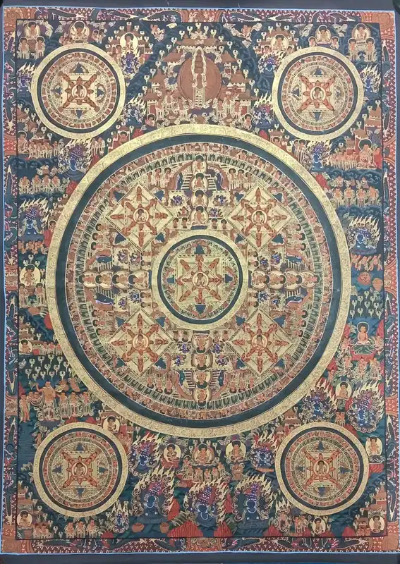 Thangka du mandala rituel du Bouddha