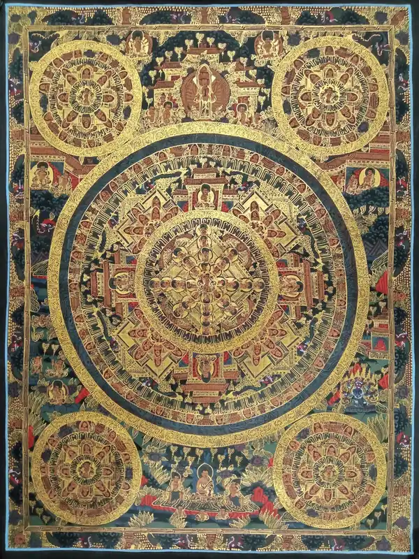 Le mandala thangka bouddhiste du Bouddha