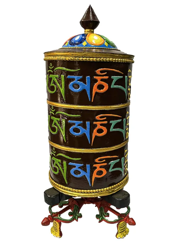 Roue de prière avec Double Dorje