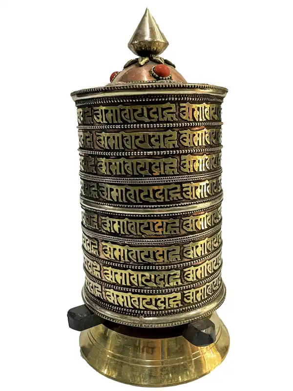 26cm Tibetan Prayer Wheel with Mantra