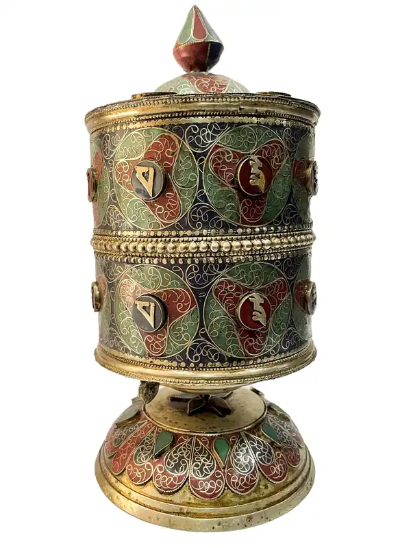 28cm Tibetan Prayer Wheel with Mantra