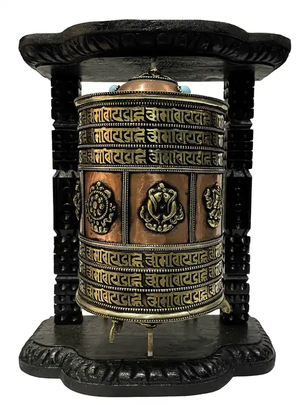 27 cm Tibetan Prayer Wheel with Mantra