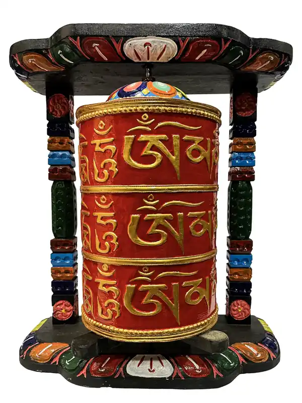 40 cm Ritual Prayer Wheel with Mantra