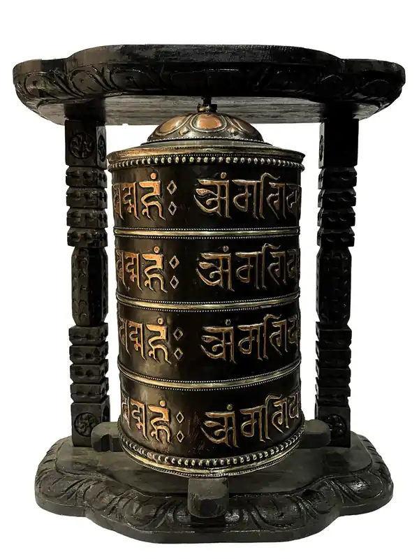 40cm Tibetan Prayer Wheel with Mantra