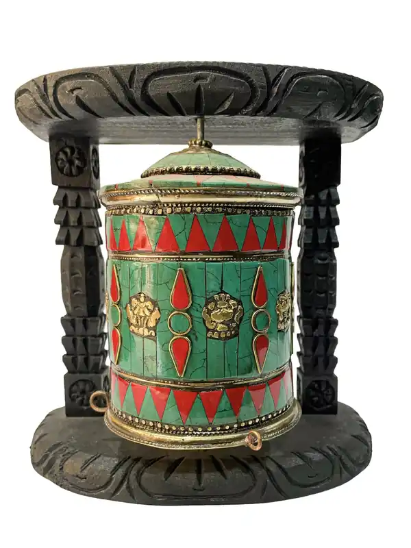 Om Mani Padme Hum Mantra – Roue de prière traditionnelle