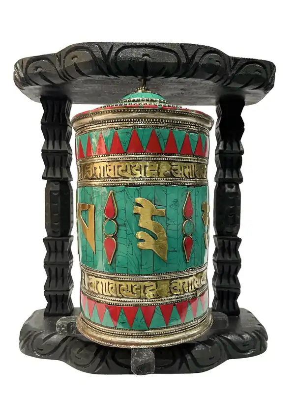 Roue de prière traditionnelle du Népal