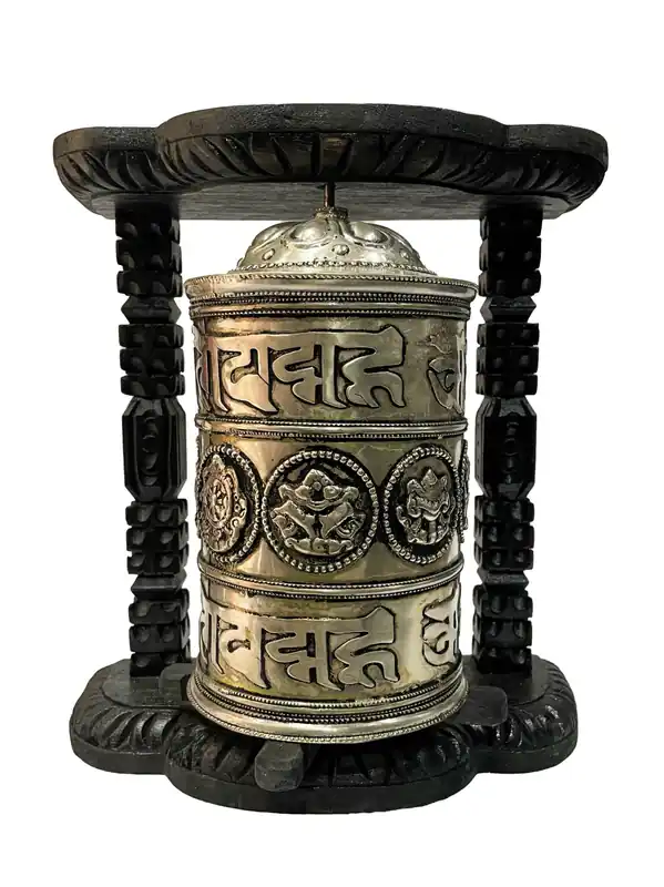 Roue de prière Om Mane Padme Hum du Népal