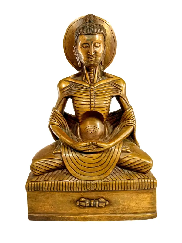 Statue du Bouddha jeûnant faite à la main