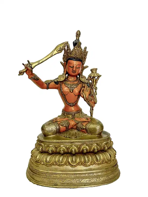 Statue bouddhiste de Manjushri – Divinité pacifique