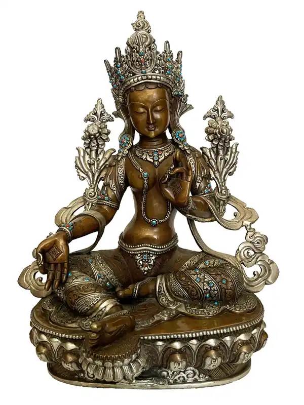 Statue de la Bouddha féminine rituelle – Tara verte