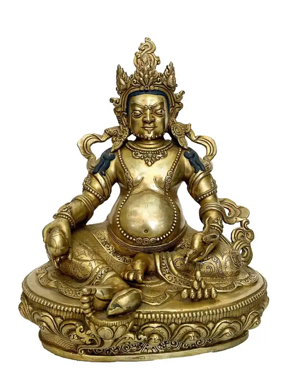 Jambhala Jaune Bouddhiste – Statue de la Divinité de la Richesse Bouddhiste