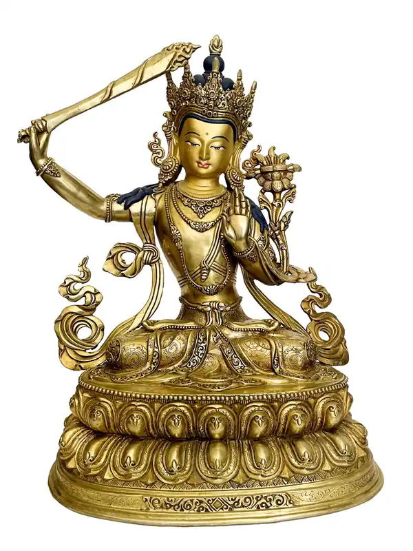 Statue paisible de Manjushri tibétain