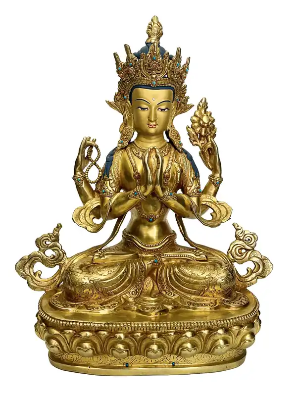 Statue de Chenrezig assis