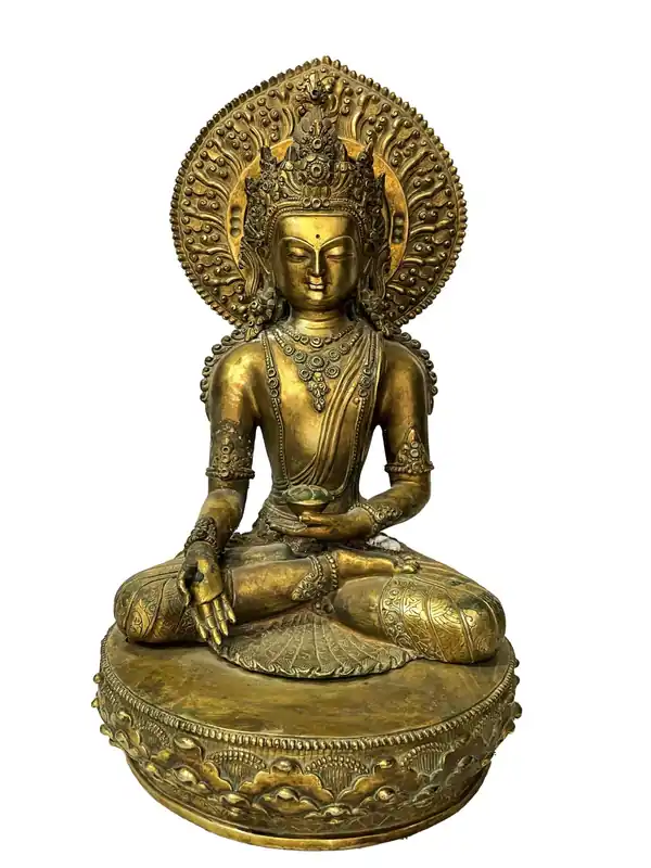 Statue bouddhiste de Ratnasambhava