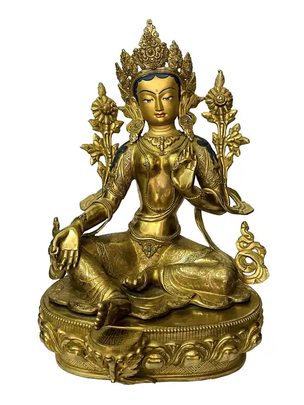 Statue de la déesse tibétaine Green Tara