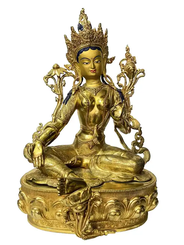 Statue rituelle de la déesse Tara Verte