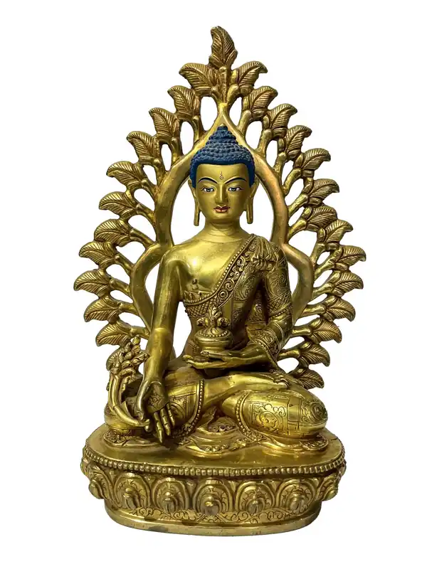 Divinité bouddhiste – Statue rituelle du Bouddha de la Médecine