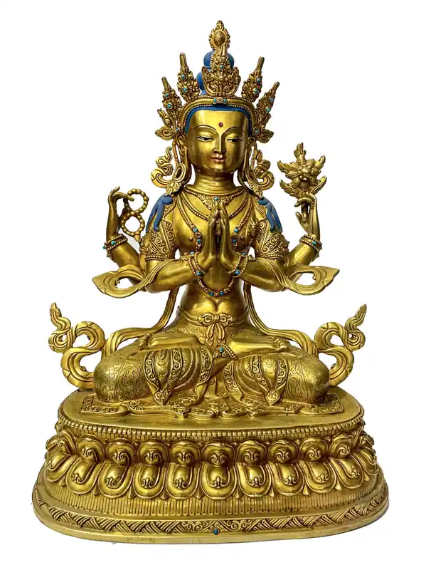 Statue de Chenrezig faite à la main – Divinité de la Compassion