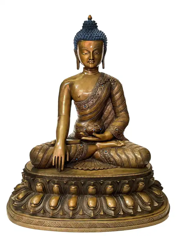 Statue du Bouddha de l’Éveil Gautama Shakyamuni tibétain