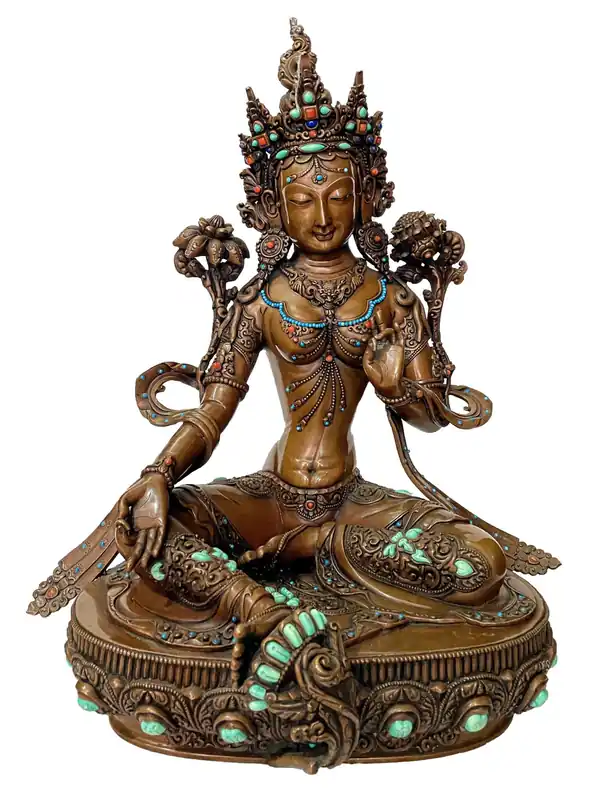 Statue de la déesse tibétaine Green Tara