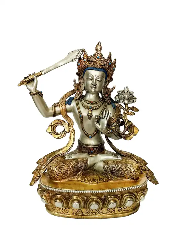 Statue de Bodhisattva Manjushri – Divinité de la Sagesse