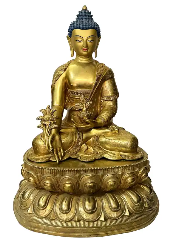 Statue rituelle du Bouddha de la guérison