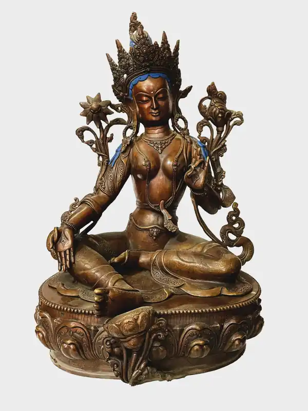 Statue rituelle de la Mère Tara Verte