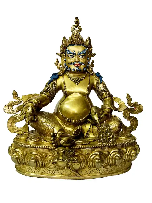 Statue de Jambhala Jaune Rituel – Divinité de la Richesse