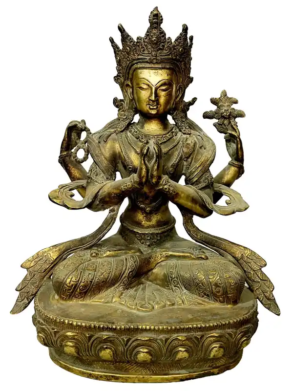 Statue bouddhiste de Chenrezig – Divinité de la compassion