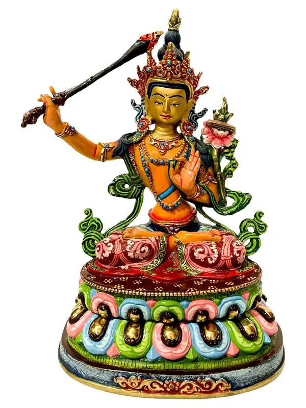 Statue tibétaine de Manjushri – Divinité de la sagesse