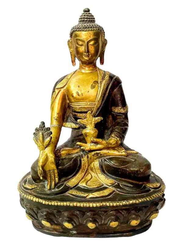 Statue tibétaine du Bouddha de la guérison