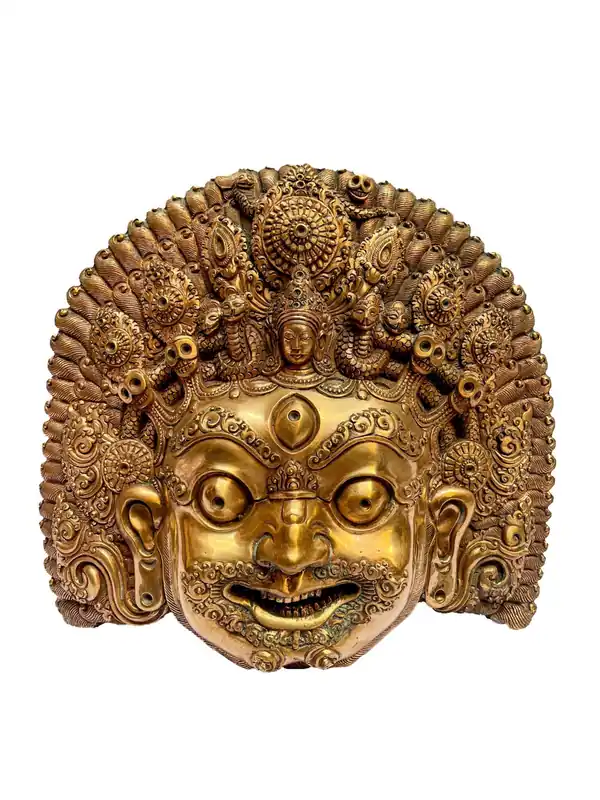 Masque métallique de Mahakala