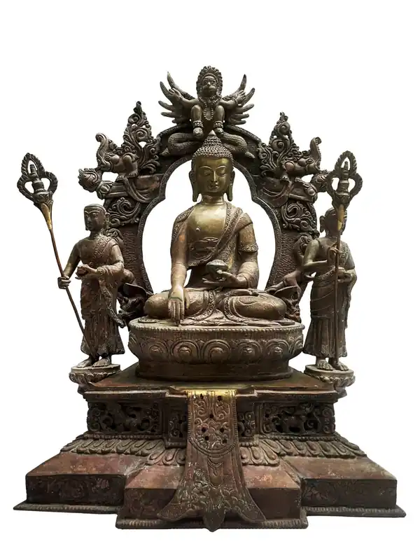 Statue antique du Bouddha Shakyamuni