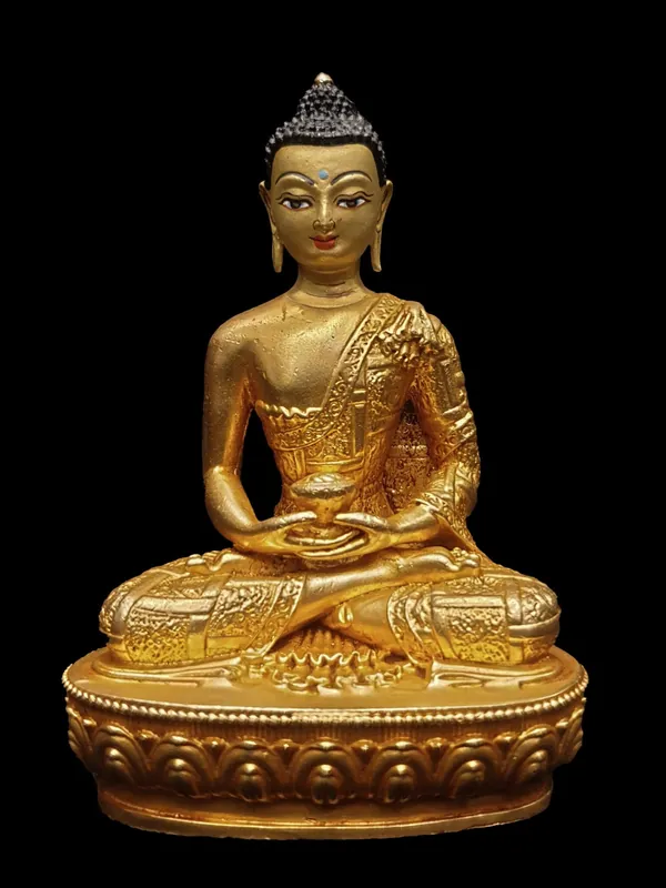 Sculpture Taillée à la Main – Statue du Bouddha Amitabha