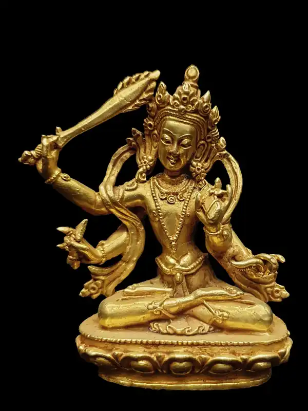 Statue tibétaine paisible de Manjushree
