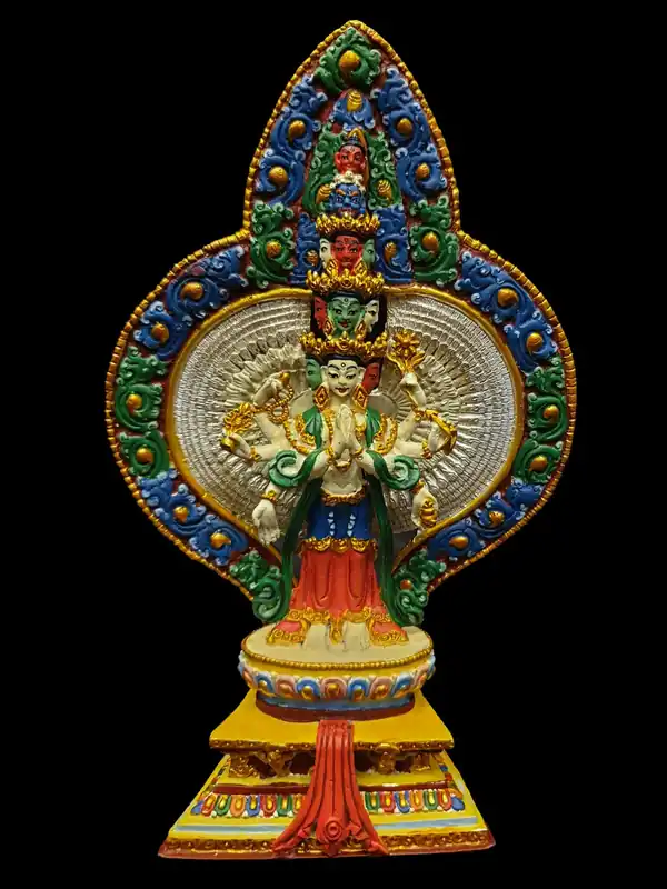 Statue artisanale de Sahasrabhuja Avalokitesvara