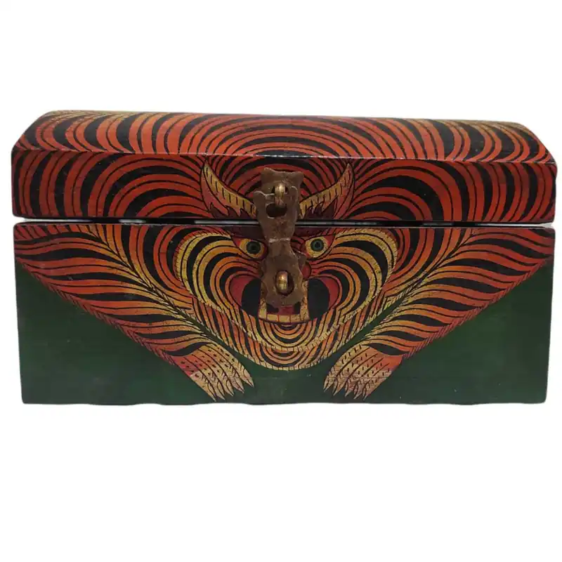 Boîte tibétaine avec motif de tigre