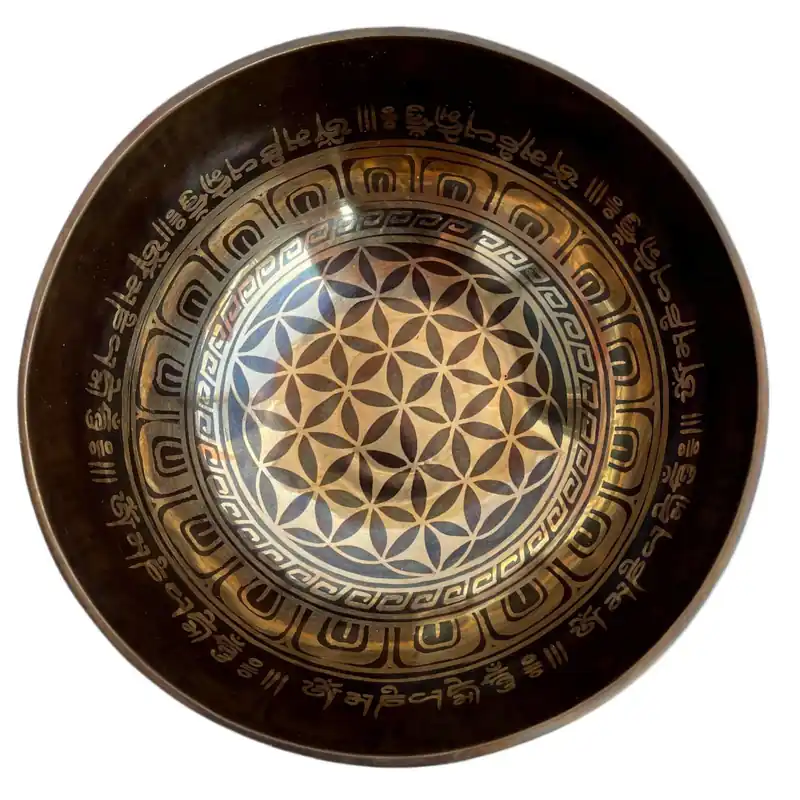 Bol chantant avec double dorje et Om