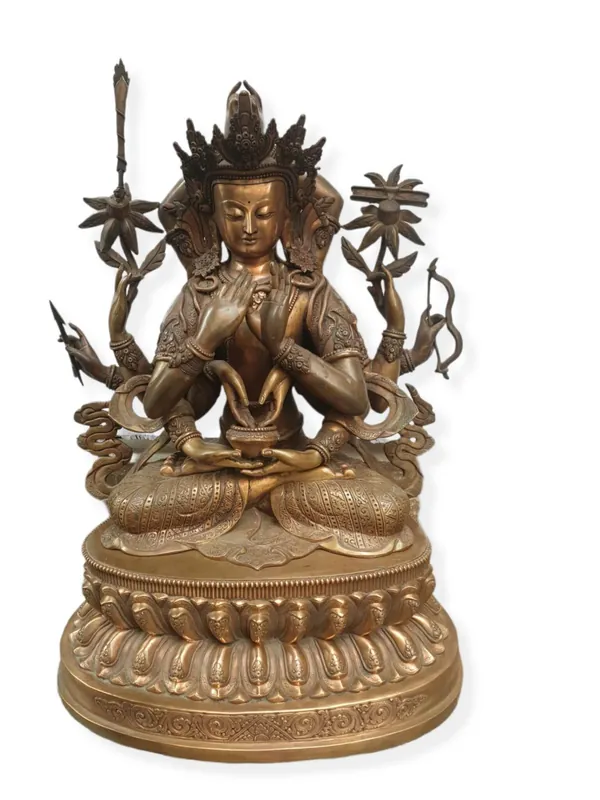 Statue bouddhiste paisible de Manjushree